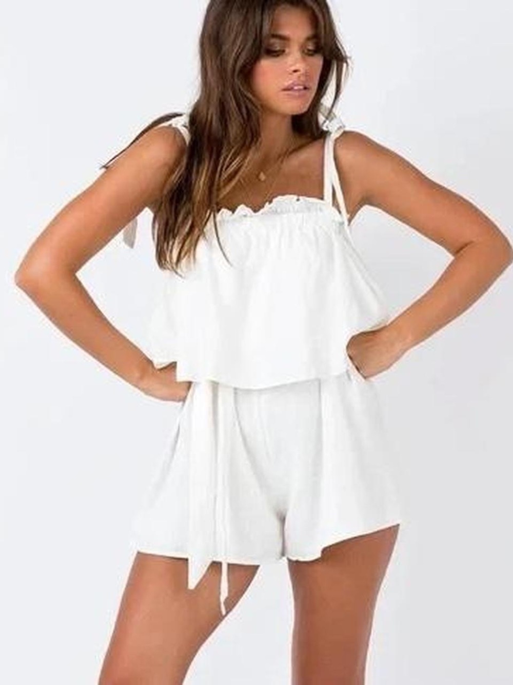 Hello Molly Ruffle Romper